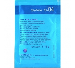 Дрожжи пивные Safale S-04 11,5 гр.