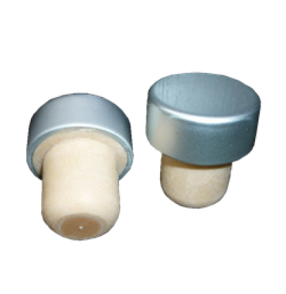 Пробка т-образная (колпачок серый, алюминиевый), 19.5 мм.